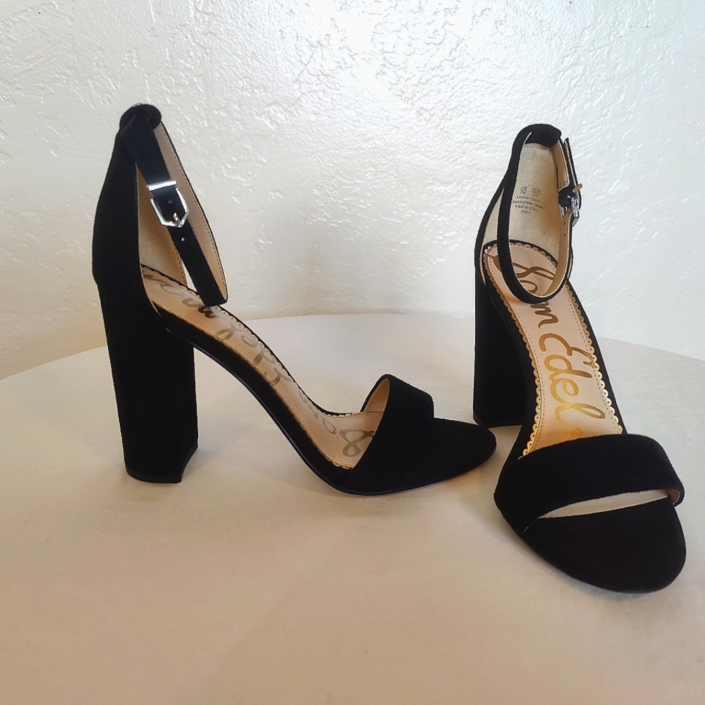 Sam Edelman Yaro black suede heel. Size 7  Brand new, never worn